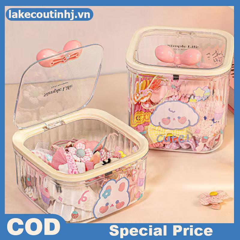 Lu Rõ Ràng Phụ Kiện Hộp Tổ Chức Hộp Bảo Quản Đa Năng Cho Dây Buộc Tóc Trang Sức Phòng Tắm Để Bàn Có Lưu Trữ Tổ Chức tinhj