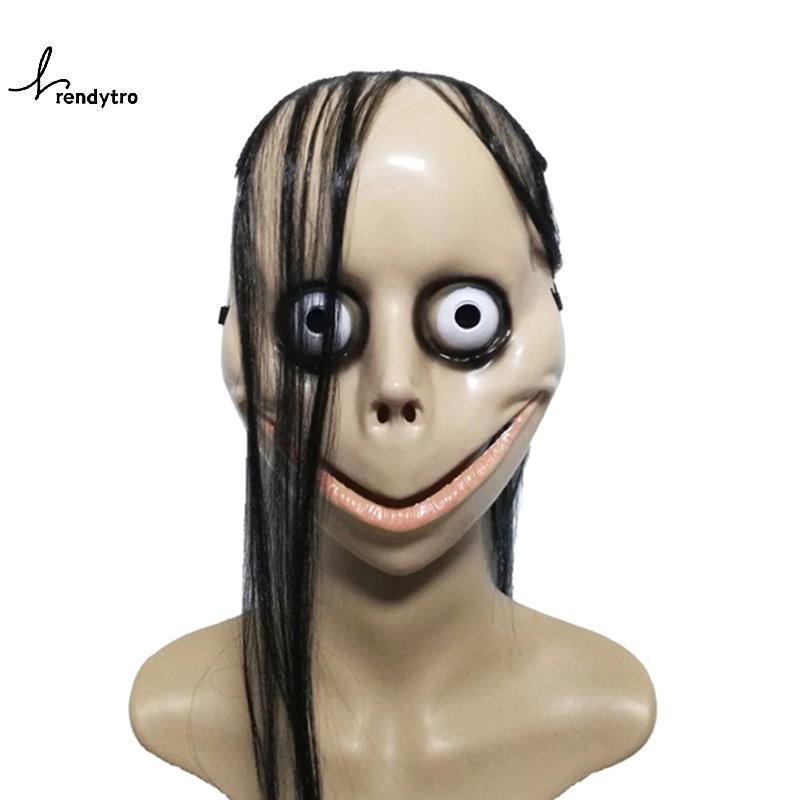 [trendtove0] Mặt nạ tóc dài Halloween hình chữ V, Roleplay ma nữ MoMo, phụ kiện hóa trang đẹp