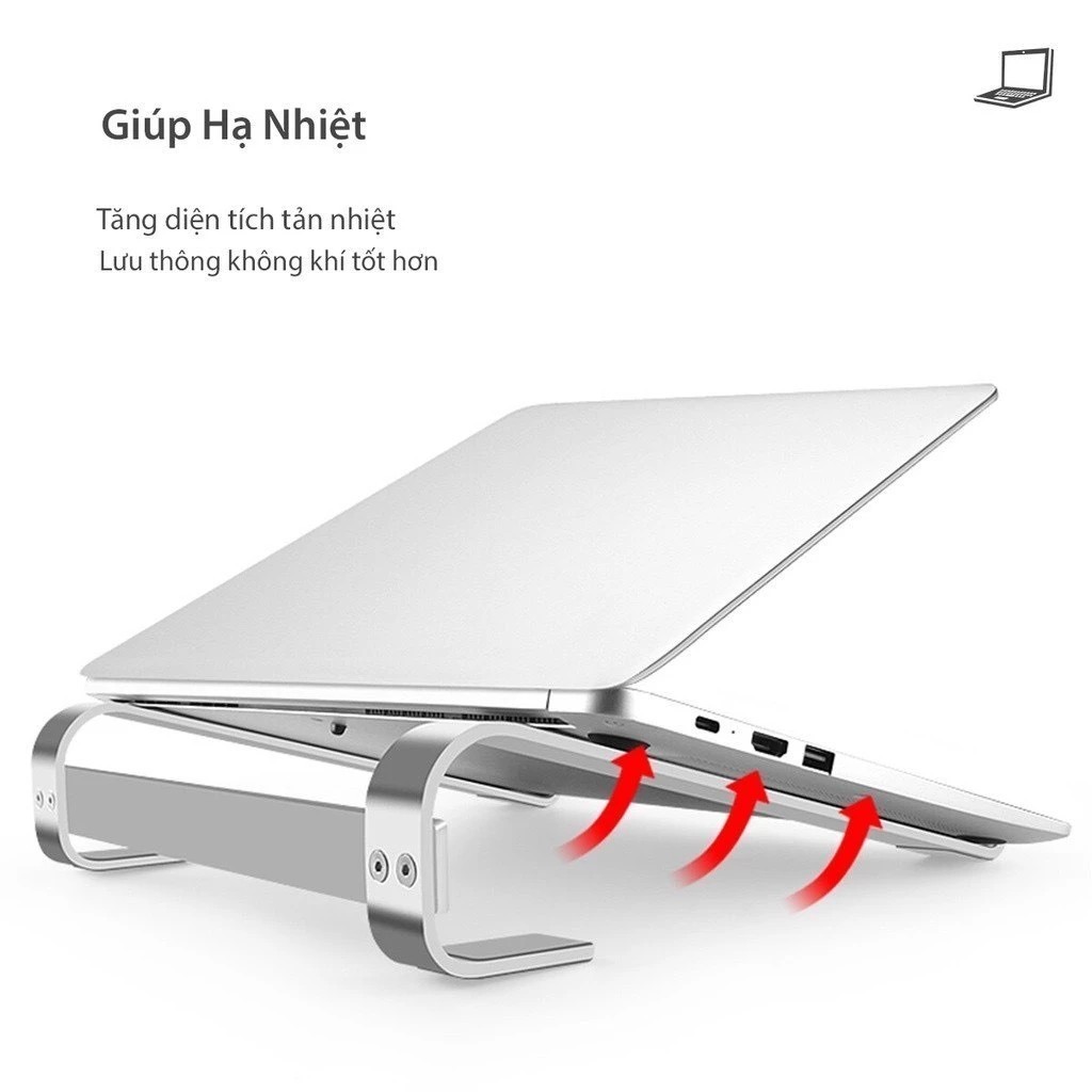 Giá Đỡ Máy Tính, Macbook, ipad LX200 Thép Nguyên Khối Chống Rung, Chống Trượt Có Thể Tháo Lắp Dễ Dàng Hỗ Trợ Tản Nhiệt