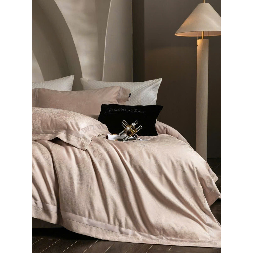(L426418) Set vỏ chăn tencel  cao cấphọa tiết ẩn trong vải, thể hiện phong cách quý tộc sang trọng Memminbedding luxury