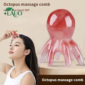Springevenstar Nhựa Bạch Tuộc Hình Đầu Kinh Tuyến Bấm huyệt Massageb Răng Rộng Da Đầu Ba Ne Và Ba Hướng Dẫn Sử Dụng Dụng Dụng Cụ Massage Sâu Springevenstar