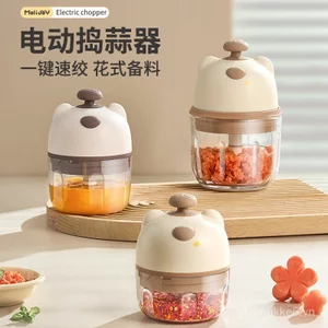 Phong Cách Mới Tỏi Điện Dụng Cụ Tiện Dụng Tỏi Cắt Tỏi Máy Xay Thịt Hộ Gia Đình Nhỏ Dụng Cụ Tiện Dụng Minced Tỏi Tỏi Vữa Trộn YJRY