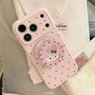 [Sheren] Ốp Điện Thoại Thỏ Bột Gương Thích Hợp Cho i17 16 15 14 13 12 11 pro max Vỏ Bảo Vệ Chống Sốc