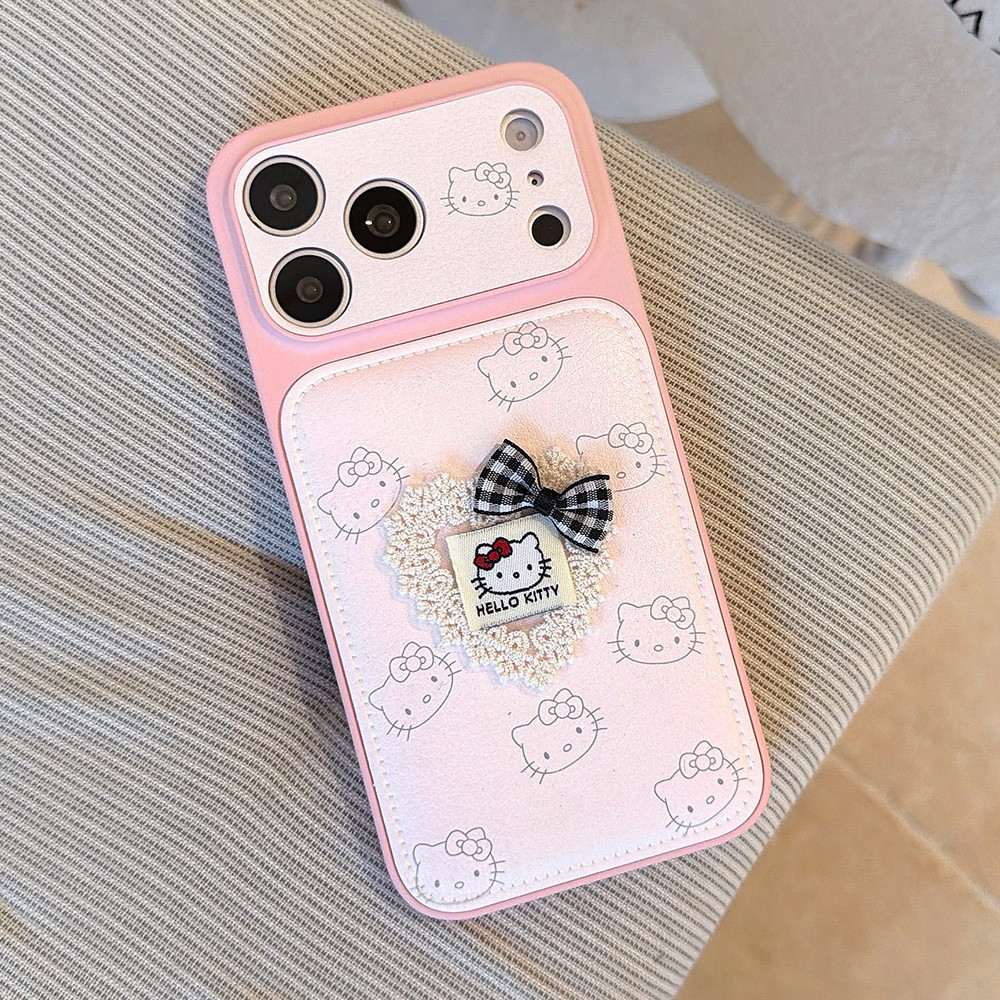 Ốp Điện Thoại Da Line Cat Bulge Cho iPhone 17 Pro Max 16 15 14 13 Vỏ Bảo Vệ Chống Sốc