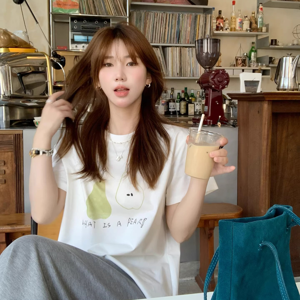 SUXI Áo Thun Ngắn Tay In Họa Tiết Dễ Thương Cho Nữ Mùa Hè 260408