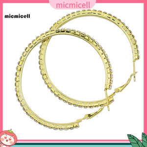 MIC - Bông Tai Vòng Lớn Kim Cương Giả Hợp Kim, Phù Hợp cho Sinh Nhật Party