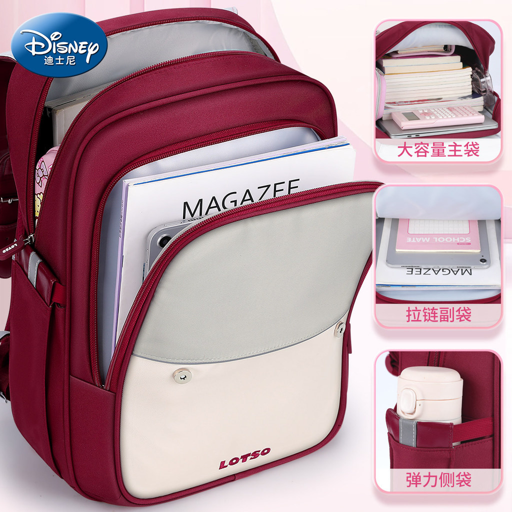 🏆 [Disney Official] Balo Dâu Gấu Disney Chính Hãng 2026 - Chống Thấm Nước - Quà Tặng Sinh Nhật Bé Gái - Authentic - Freeship