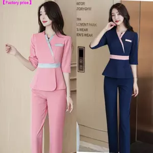 Câu lạc bộ sức khỏe thời trang Vật lý trị liệu Tuina Massage Quần áo làm việc Quần nữ Trung tay trị liệu chân Cửa hàng tắm chân Quần áo kỹ thuật viên