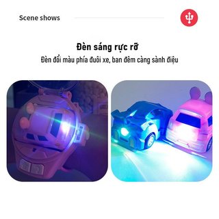 Xe điều khiển từ xa dạng đồng hồ đeo tay – Mini 2.4G, sạc USB, đèn LED – Điều khiển ngay trên tay – Quà sinh nhật