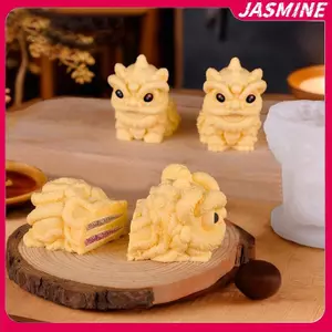 JASMINE 3D Khuôn Silicon Sư Tử Dễ Thương Máy Làm Đá Thực Phẩm Khuôn Tái Sử Dụng Gia Đình Cà Phê Đá Nhà Bếp Kẹo Sô Cô La Pudding Mousse Bánh JASMINE