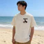 Áo thun nam in chữ thời trang, dáng oversize, cổ tròn chất lượng cao, phù hợp mùa hè