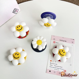 INS Style Daisy Smile Dễ Thương Kawaii 3D Silicone Từ Tính Có Thể Thu Vào Điện Thoại Chống Rơi Grip Đứng Hợp Thời Trang Xuân Hè Vibe