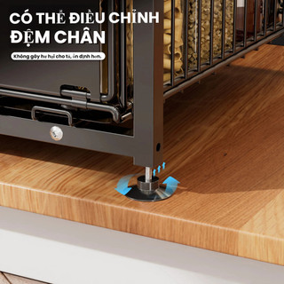 Giá đựng đồ dưới bồn rửa nhà bếp/phòng tắm  đựng đồ trong tủ bếp/giá sắp xếp đồ dùng nhà bếp dạng kéo ra Cho Tủ Bếp
