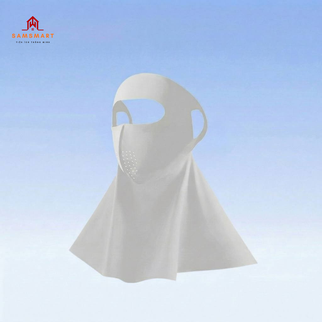 Mặt Nạ Chống Nắng Nữ Lụa Băng – Che Kín Mặt Cổ, Chống Tia UV, Thoáng Khí, Cao Cấp