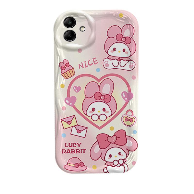Vỏ Silicon Hoạt Hình Cho Samsung A04 A05 A06 4G 5G A07 3D Thẩm Mỹ TPU Mềm Sanrio Kuromi Cặp Đôi My Melody Vỏ Điện Thoại Chống Sốc