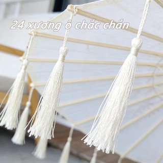 Ô Mini Vải Phong Cách Cổ điển Với Tua Rua, Họa Tiết Trung Quốc, ô Trang Phục Cổ Trang, Phụ Kiện Chụp ảnh Hán Phục