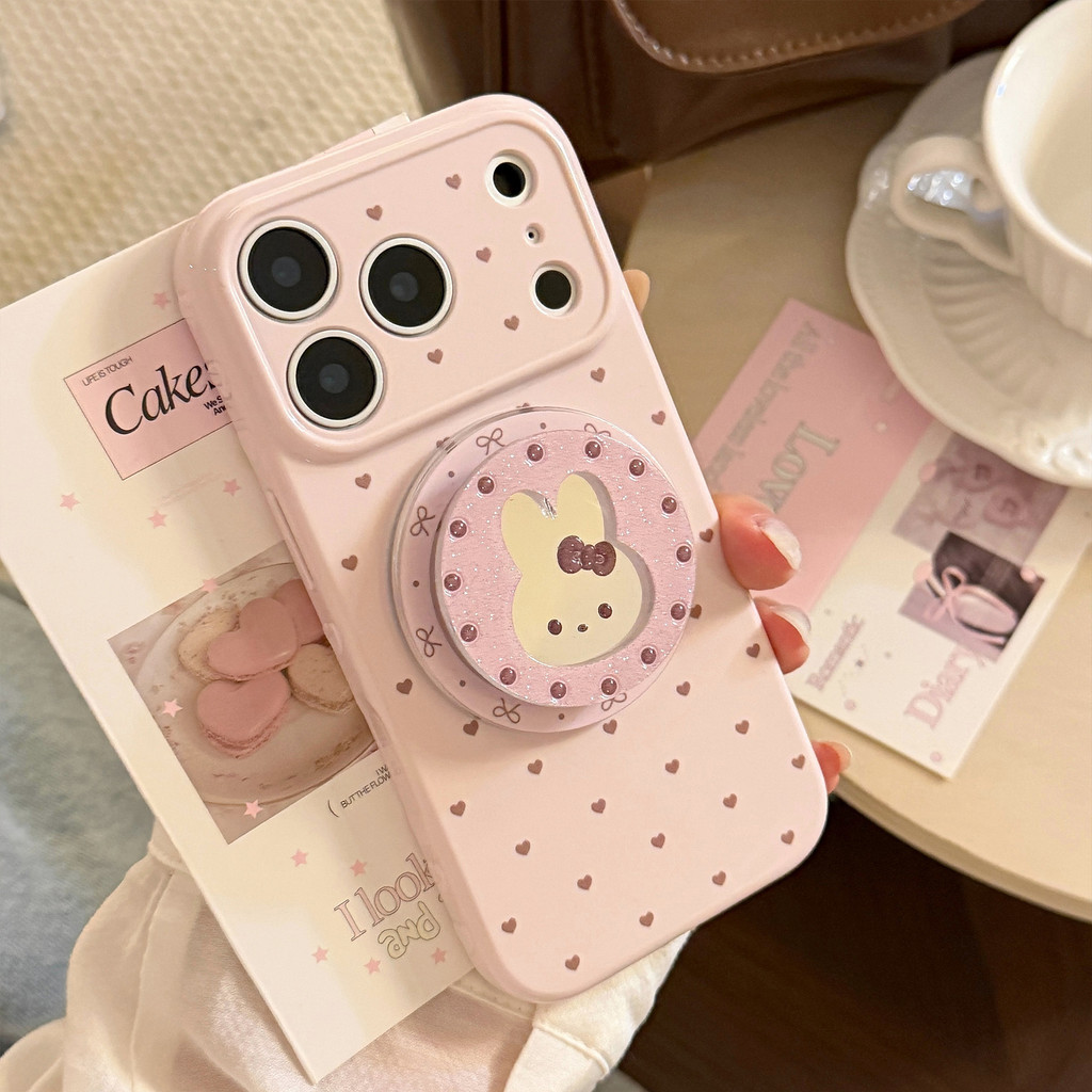 [Giao hàng nhanh] Thỏ hồng hoạt hình dễ thương, Thích hợp cho iPhone17ProMax 17 16 15 14 13 12 11