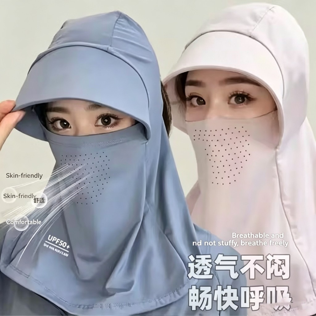 ✈️Giao Hàng 24h✈️ Mặt nạ chống nắng có mũ trùm đầu thoáng khí Full Head Face Cover Uv Protection Balaclava Dành cho nam nữ Đi xe đạp Đi bộ đường dài