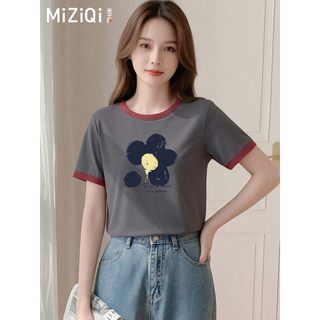 【Khuyến mãi】 Áo thun ngắn tay phong cách Hàn Quốc và preppy, phù hợp mùa hè plus size