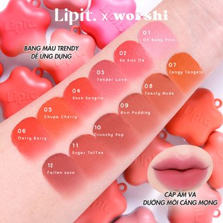 Son Kem Bùn Và Má Hồng 3in1 LIP IT X WORSHI CLOUDY LIP & CHEEK BARE MOUSSE 4.5G