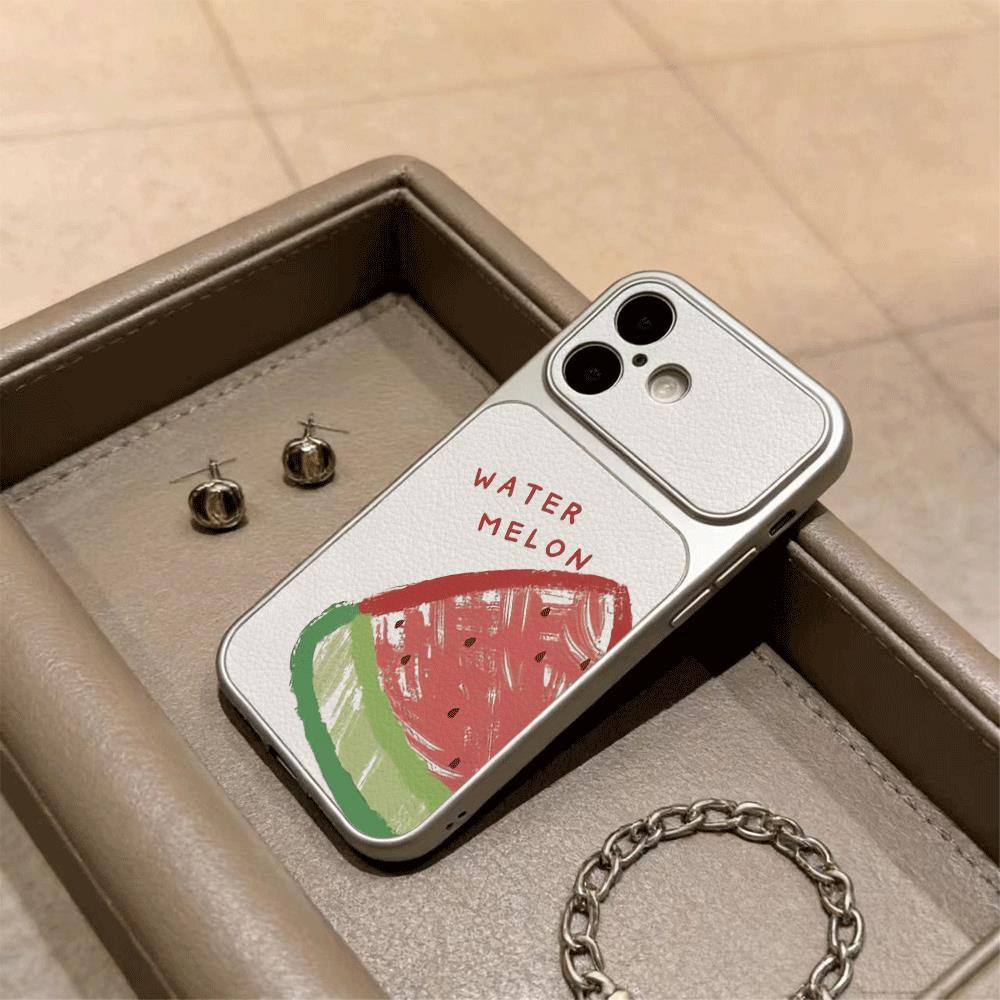 Dưa hấu vẽ tay phù hợp với ốp lưng iPhone17 iPhone14pro dễ thương xr chống sốc mới nhất