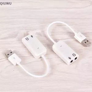 Bộ chuyển đổi âm thanh USB QIUWU sang Mic âm thanh & micro Mini Ja 3,5 mm cho máy tính xách tay Skype PC.