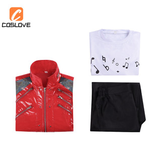 Trang phục cosplay trọn bộ cho nam Inspired by Michael Jackson Phim mới - Áo đỏ, phù hợp trình diễn sân khấu