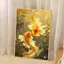 Lucky Carp Fish Lotus Canvas Print Feng Shui Fortune Wall Art Poster Living Room Bedroom Home Decoration Unframed