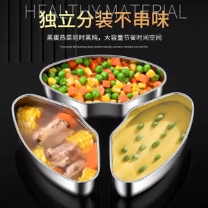 Bếp Hình Quạt Hấp Khay Có Nắp Bao Bì Độc Lập Không Mùi Hấp Hộp Rau Có Thể Xếp Chồng Cách Nhiệt Kín An Toàn Có Nắp Y2EW
