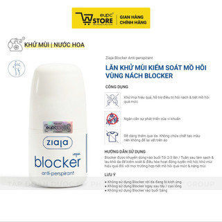 Combo Lăn Khử Mùi Kiểm Soát Mồ Hôi Vùng Nách Ziaja Blocker 60ml & Lăn Khử Mùi Ziaja Natural Care 60ml Không Cồn