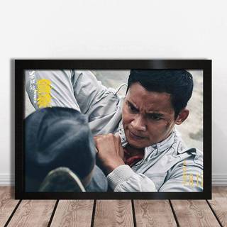 Thai Boxing Tony Jaa Poster, Muay Thai Fighting & Martial Arts Canvas Wall Art for Gym, Muscular Fitness Decor, Frameless