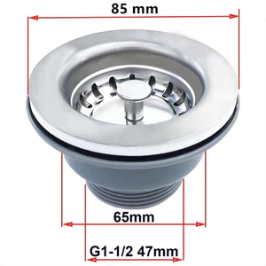 Bồn Rửa Nhà Bếp Phong Cách Châu Âu Cống Ống Rửa Chậu Rửa Phụ Kiện Bộ Lọc Đi Kèm Drainer 187D