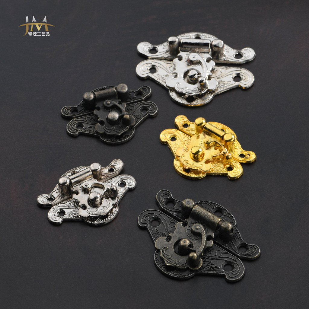 Phần cứng Mới Trung Quốc Khóa Hành Lý Cổ Phụ Kiện Hành Lý Hợp Kim Hộp Rượu Bản Lề Trang Trí Phần Cứng Khóa Khóa GHHK
