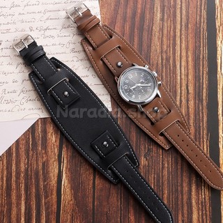 Dây đeo đồng hồ bằng da PU 20 / 22 / 24mm có khay cho dây đeo đồng hồ quân sự Fossil Retro dành cho nam nữ thay thế