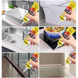 OFF WHITE Any2Get5% Tắt Trắng Nhựa Bùn Thép Chống Thấm Nước Keo Phòng Tắm Nhà Vệ Sinh Chống Thấm Nước Và Chống Nấm Mốc Caulking Keo Niêm Phong Bồn Rửa Nhà Bếp Chuyên Dụng