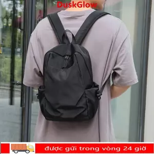 Túi đi học đeo vai nhỏ DUSKGLOW, Ba lô nam Mini nhẹ, Ba lô nam du lịch chống mài mòn màu trơn chống nước