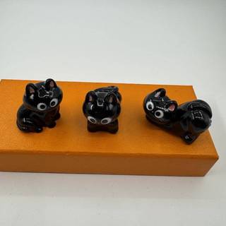 LJF 1 / 6 Cái Dễ Thương Mèo Con Để Bàn Trang Trí Phòng Hình Hoạt Hình Thu Nhỏ Bla Mèo Micro Phong Cảnh Nhựa Đồ Trang Trí Trang Trí Nhà VN
