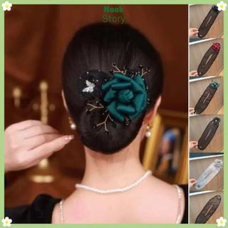 [Còn hàng] Băng đô nơ nữ NOOKSTORY, phụ kiện tóc thời trang, con lăn, kẹp tóc, dây buộc tóc xoắn lười