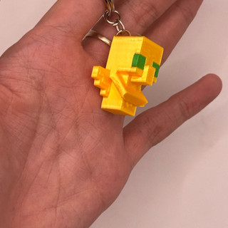 Móc Khóa Game Minecraft Totem Hồi Sinh (Totem of Undying) Phụ kiện treo balo
