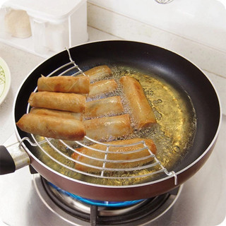 Giá để ráo dầu Vỉ gác chảo chiên rán,Khung Phơi Ráo Dầu Bằng Thép bán nguyệt loại dày chất liệu Inox không rỉ