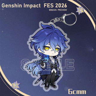 1/6pcs Game Keychain 2026 FES Yuanshen Carnival Kuutar Columbina Arlecchino Skirk Flins Cute Cartoon Anime