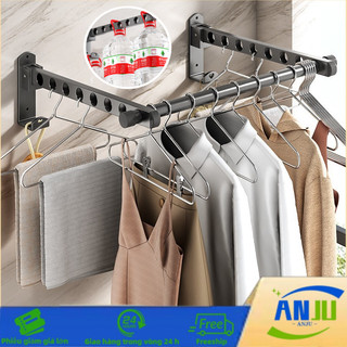 Giá Treo Quần Áo Thép Carbon - Gấp Gọn, Chịu Lực, Dán Keo Mạnh, Phù Hợp Phòng Nhỏ & Phòng Tắm