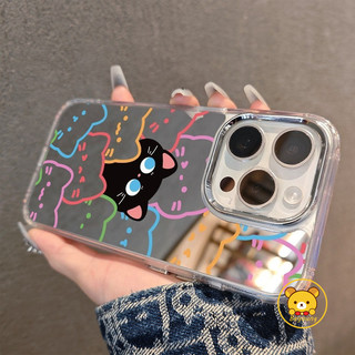 Ốp Điện Thoại Gương Chó Mèo Dễ Thương Cho iPhone 17 Pro Max Air 16E 16 Pro Max 15 14 Plus 13 12 Mini 11 Pro Max X XR XS Max 8 7 6 6s Plus SE2 SE3 Vỏ Hoạt Hình Chú Chó Con Vui Nhộn Nắp lưng