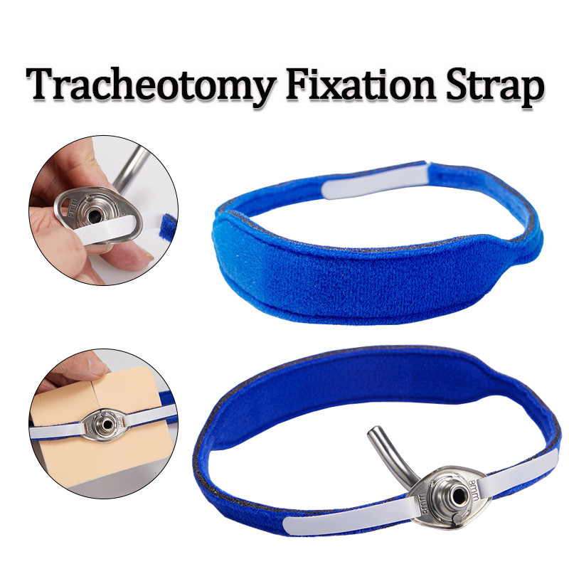 1PC Tracheostomy Ống Cố Định Dây Đeo Có Thể Tái Sử Dụng Cổ Hỗ Trợ Dây Đeo Có Thể Điều Chỉnh Laryngectomy Băng Cổ Trach Tie