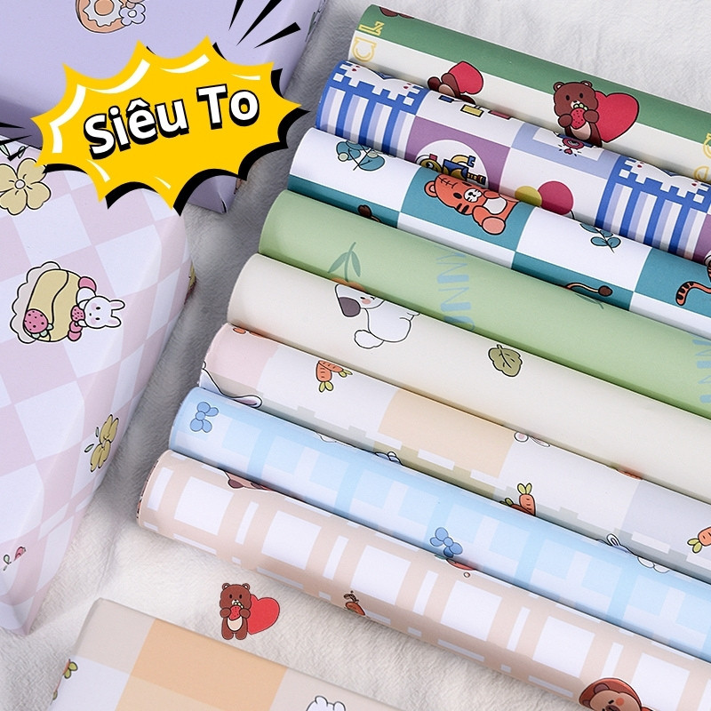 Giấy gói quà ngày lễ cho bé trai 10 tờ, mẫu sinh nhật độc đáo, chất liệu dày dặn, an toàn khi dùng