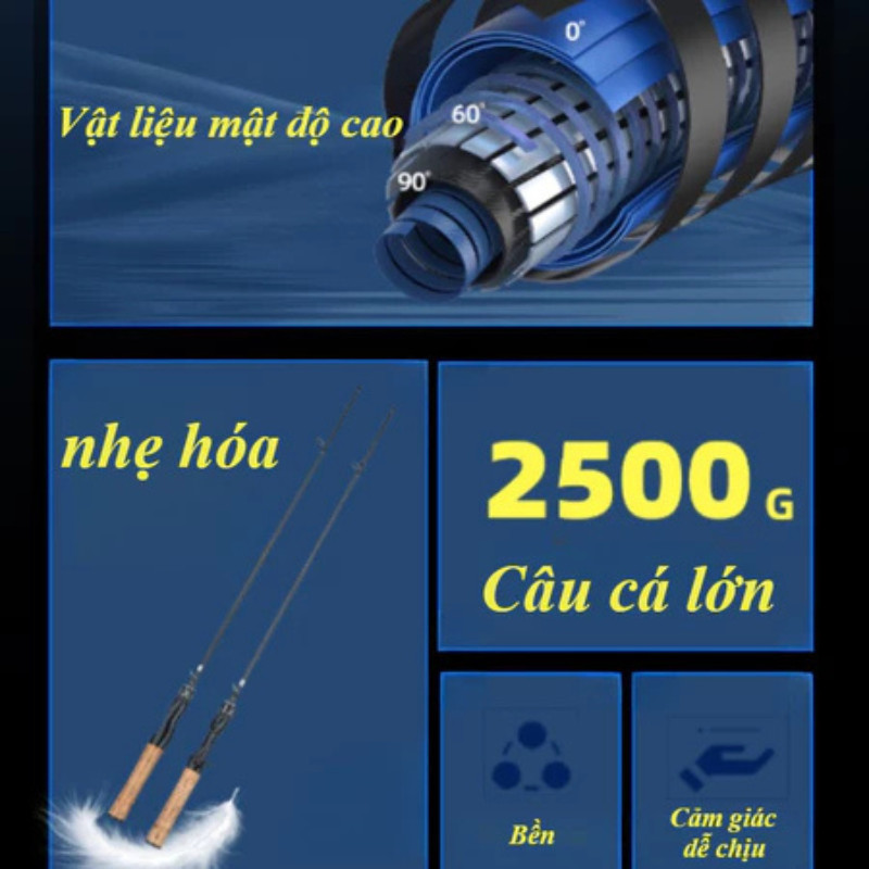 Cần Câu Lure UL Cán Gỗ Đọt Đặc Siêu Dẻo Nhiều Kích Thước Cho Máy Đứng Ngang Câu Cá Giải Trí Cần Ngắn Tiện Dụng