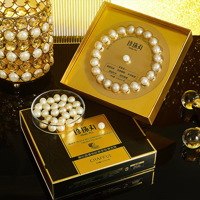 Đen Truffle Đặt Lại Collagen Làm Săn Chắc Hạt Làm Đầy Ánh Sáng Dưỡng Ẩm Dễ Dàng Thấm Hút Tinh Chất Dưỡng Ẩm Ngọc Trai Viên 12.24