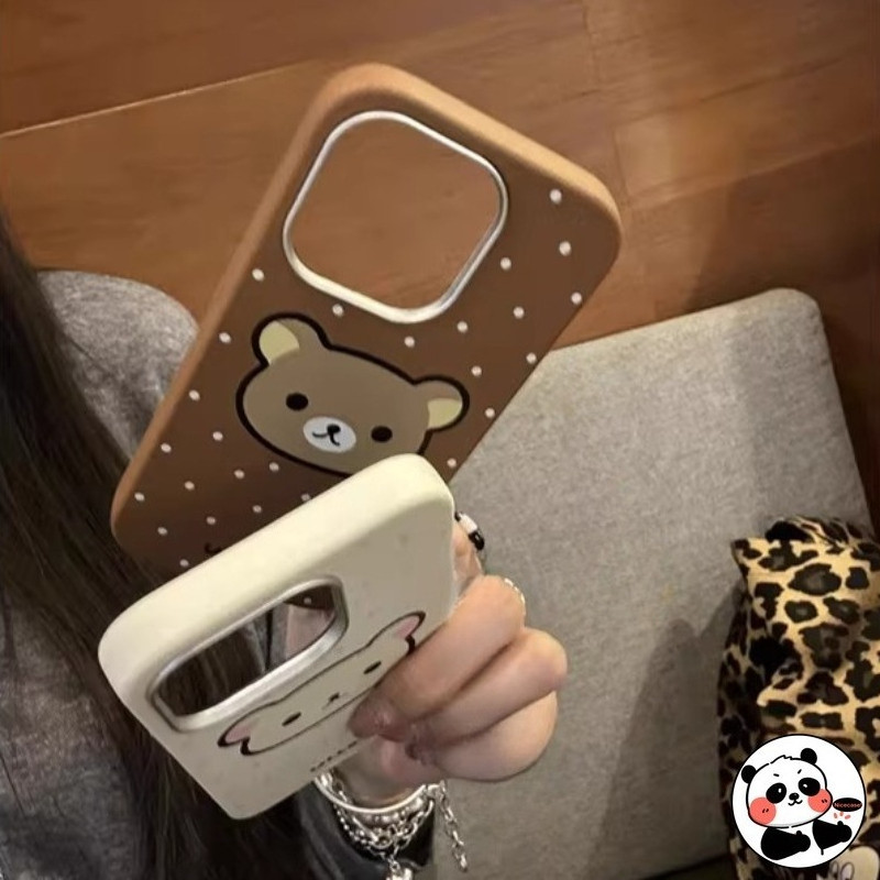 Ốp Điện Thoại Rilakkuma Dễ Thương Cho Samsung Galaxy A57 A37 A55 A35 A25 A54 A34 A24 A73 A53 A33 A23 M13 M23 F23 5G 4G Vỏ Da PU Hoạt Hình Gấu Ins Phong Cách Vỏ Mềm