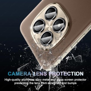 Vỏ bảo vệ ống kính camera vòng kim loại + mặt sau kính cho Redmi Note 15 14 Pro Plus 14Pro 15Pro 4G 5G RedmyNote15