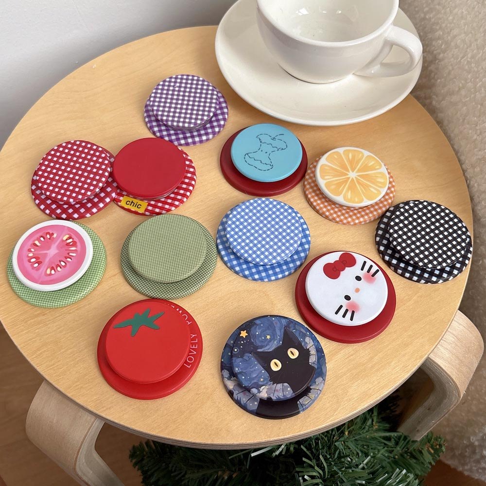 Popsocket Strawberry Magnet Giá đỡ điện thoại có thể gập lại cho điện thoại nam châm